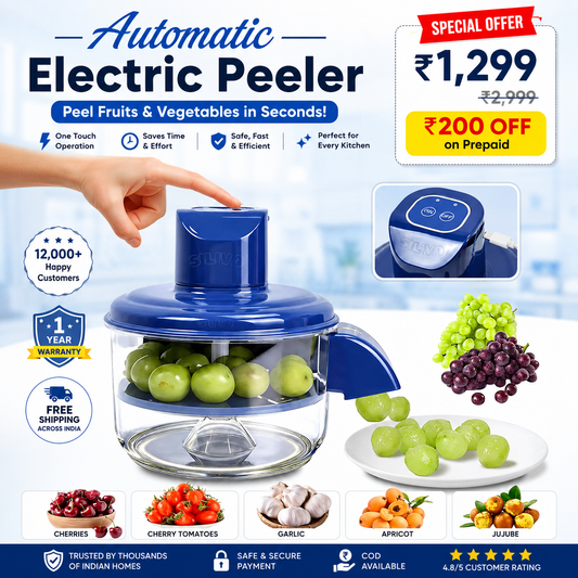 Electric Garlic & Vegetable Peeler | Effortless Skin Removal Tool