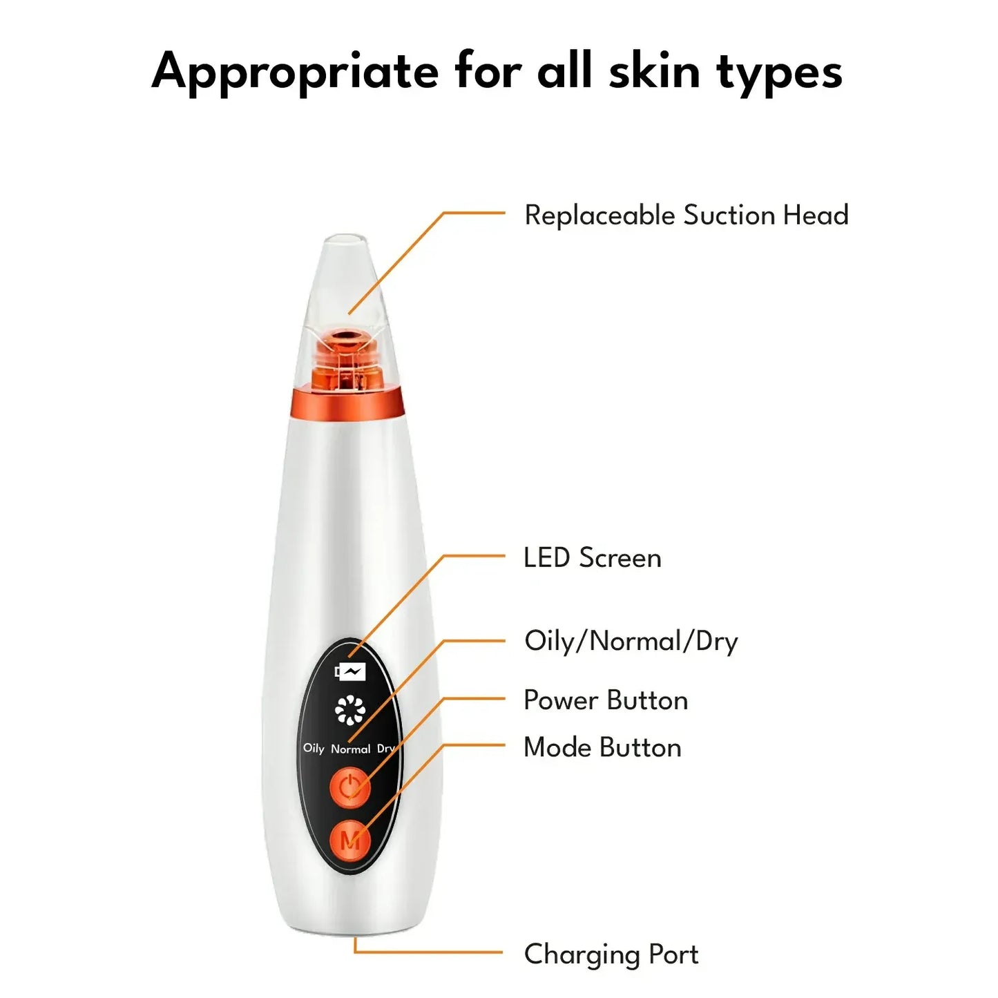 LightCare Pro Electric Blackhead Cleaner (6 Nozzles)