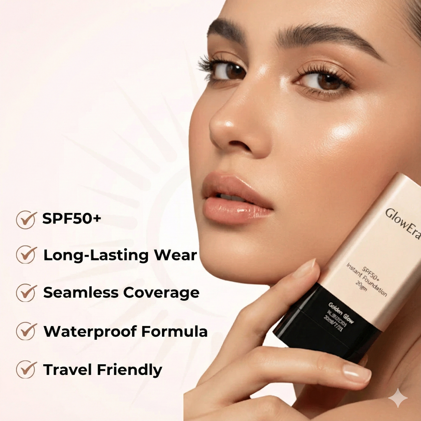 GlowEra 2-in-1 Foundation + Concealer Stick with SPF 50