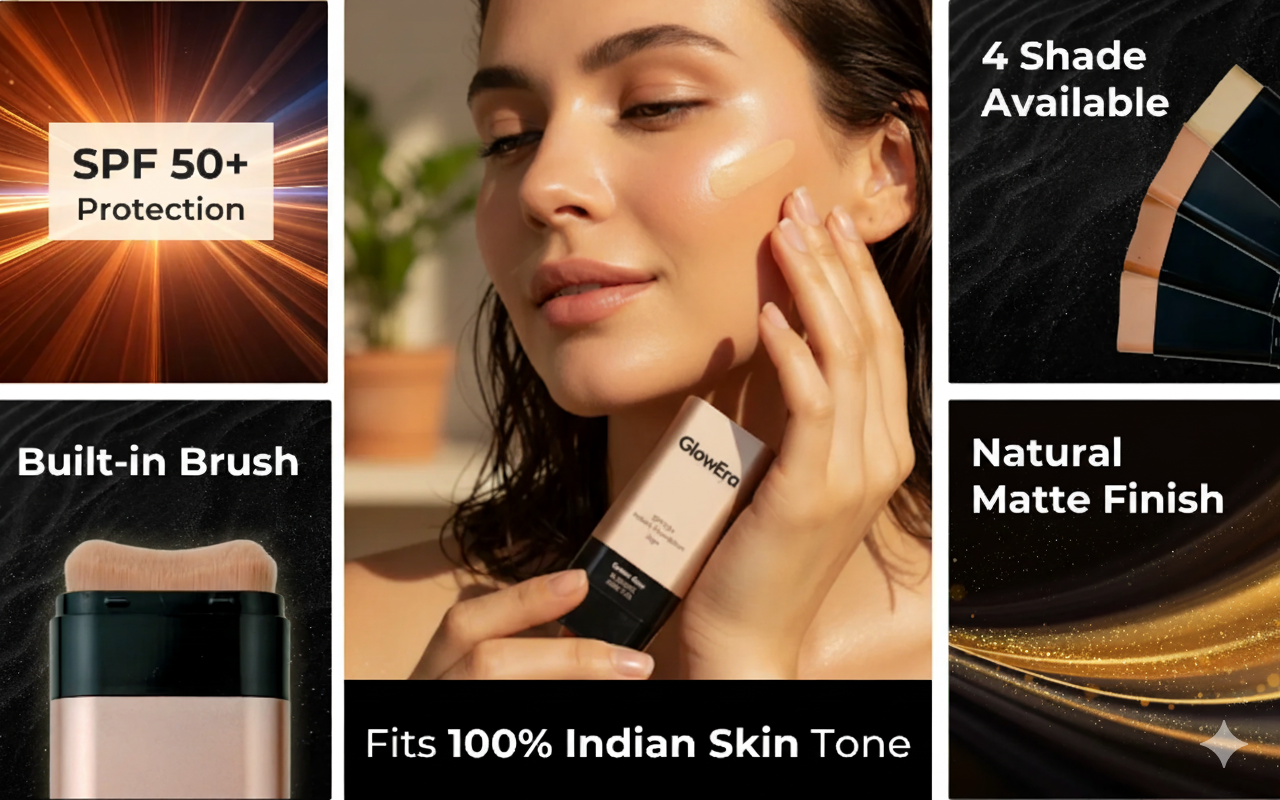 GlowEra 2-in-1 Foundation + Concealer Stick with SPF 50