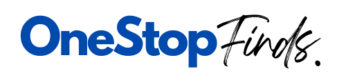 OneStop Finds logo on a white background